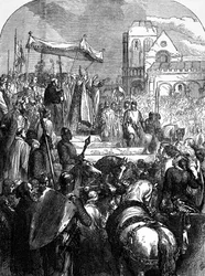 Pope Urban II Preaching the First Crusade in the Market Place of Clermont in 1095